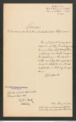 k.k. naturhistorisches Hofmuseum, Intendanzakten 1885-1896 (Hauer), Aktenzahl Z.154/1893, Seite 1